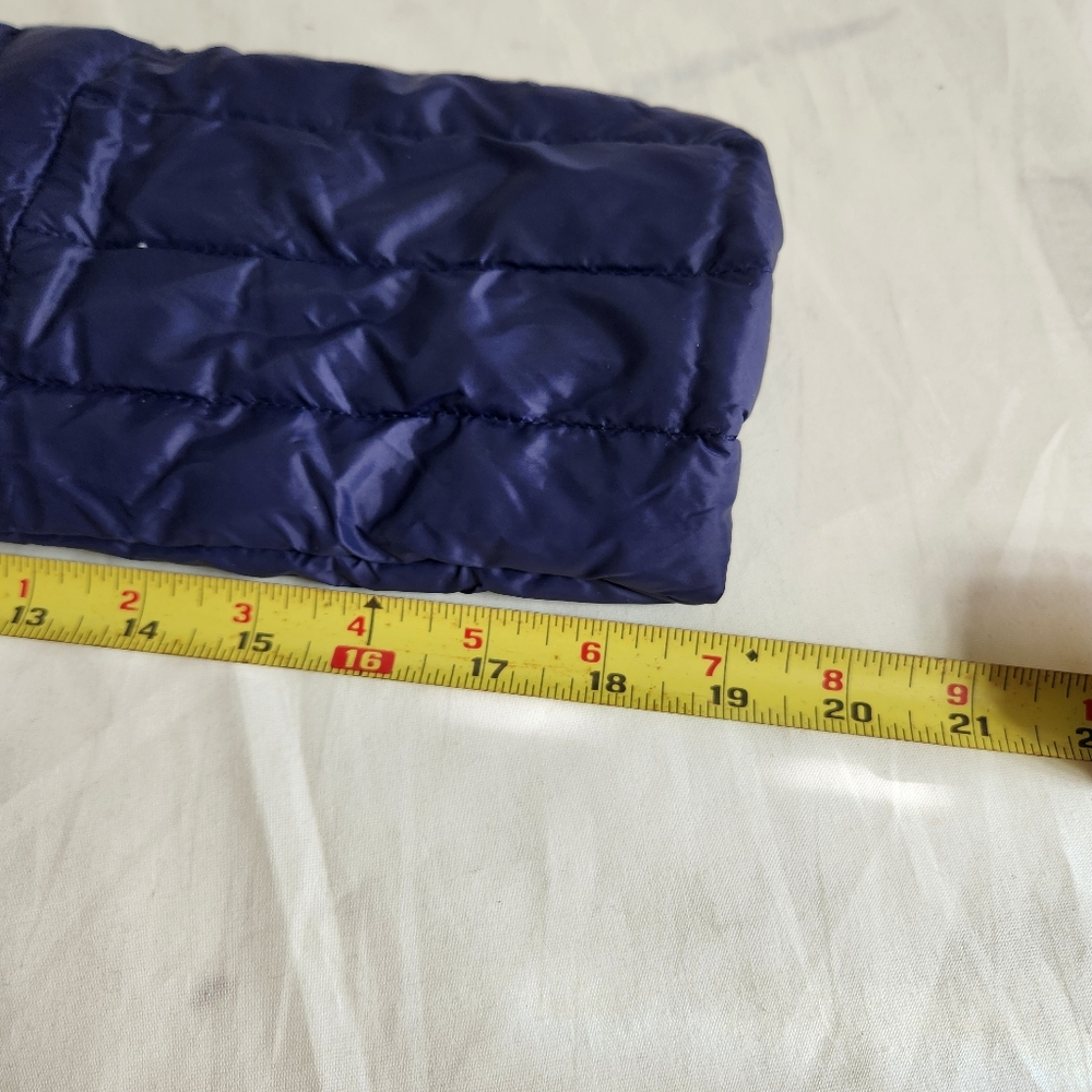 Lands End Elegant Blue Quilted Down  Puffer Jacket Small Winter - Picture 13 of 13